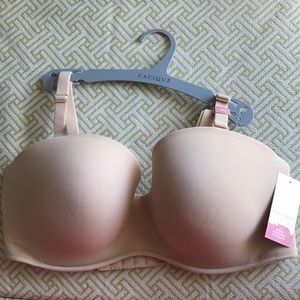 Cacique Boost Multi-way strapless bra 40D NWT